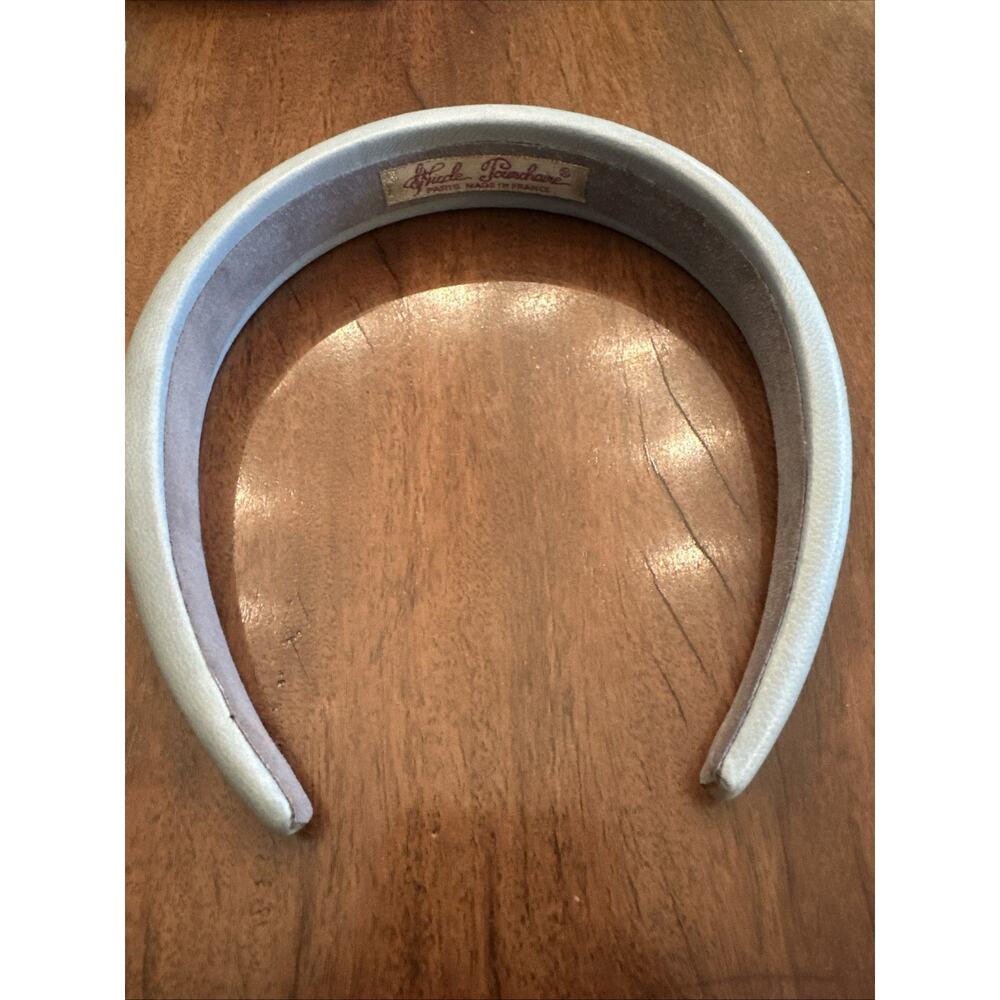 Nicole Pourchaire Headband- Blue suede- Made In Paris.